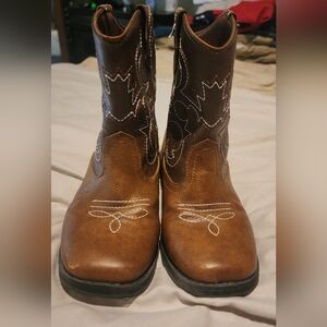 Brown Kids Cowboy Boots